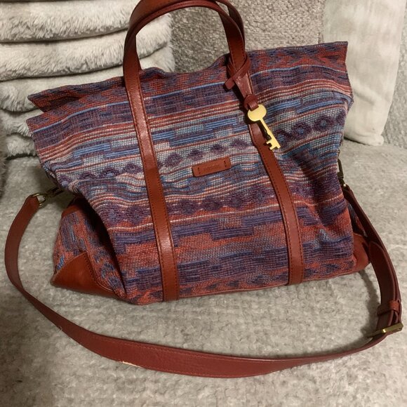 Orange Leather Fossil Bag - Picture 5 of 5